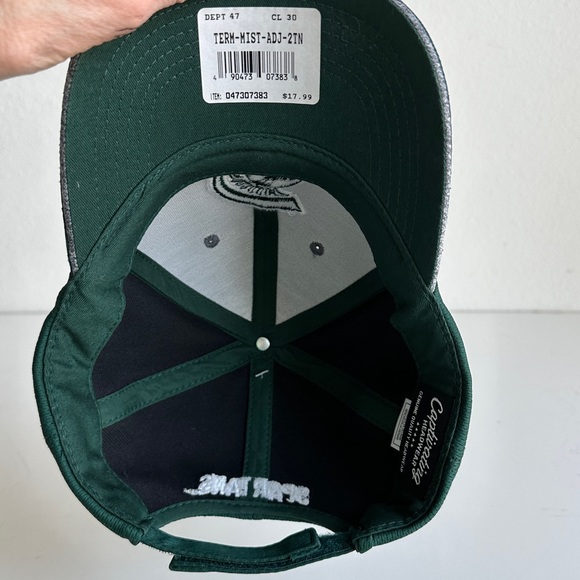 Captivating Quality Headwear Michigan State Spartans cap green gray 1 size NWT - Picture 7 of 10